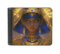 Jubonexis Egyptian Queen Fantasy - Cartera plegable de piel sintética suave, monedero, funda para tarjetas de crédito, tarjetero duradero, billetera delgada para hombres y mujeres, almacenamiento de