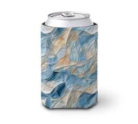 Jubonexis Enfriador de latas de cerveza, ondas naturales u hojas puede cubrir el enfriador de cerveza, soporte de bebidas aislado suave para fiestas, playa, eventos, hogar