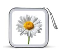 Jubonexis Estuche portátil para CD y DVD, diseño de flores de manzanilla, para coche, hogar, viajes