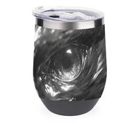 Jubonexis Eye of Eagle - Vaso de vino de acero inoxidable aislado de doble pared con tapa, 355 ml
