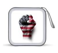 Jubonexis Fist with The Flag - Estuche portátil para CD y DVD para coche, hogar, viajes