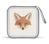 Jubonexis Fox Head - Estuche portátil para CD o DVD para guardería, para coche, hogar, viajes