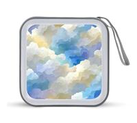 Jubonexis Funda de almacenamiento portátil para CD, DVD, con textura abstracta similar a la nube, para coche, hogar, viajes
