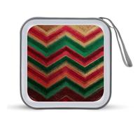 Jubonexis Funda de almacenamiento portátil para CD y DVD, diseño de rayas degradadas abstractas de Navidad, para coche, hogar, viajes
