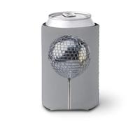 Jubonexis Funda enfriadora de latas de cerveza, cubierta plateada para lata de caramelos, enfriador de cerveza, soporte de bebidas aislado suave para fiestas, playa, eventos, hogar