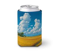 Jubonexis Funda enfriadora de latas de cerveza, Golden Rice Field Can Cover Beer Cooler Soft Insulated Beverage Holder for Party Beach Event Home