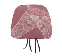 Jubonexis Funda para reposacabezas de coche con estampado floral de mandala, 2 piezas, funda elástica cómoda para reposacabezas para mujeres y hombres, universal, se adapta a la mayoría de coches