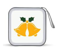 Jubonexis Funda portátil para CD y DVD con diseño de campana de Navidad para coche, hogar, viajes