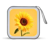 Jubonexis Funda portátil para CD y DVD con diseño de girasoles para coche, casa, viajes
