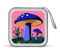 Jubonexis Funda portátil para CD y DVD, diseño de hongos azules para coche, casa, viajes