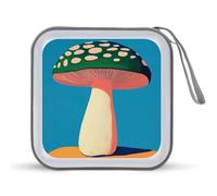 Jubonexis Funda portátil para CD y DVD, diseño de hongos verdes para coche, hogar, viajes