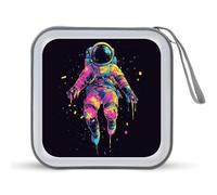 Jubonexis Futuristic Astronaut Floating in Space - Estuche portátil para CD y DVD, para coche, hogar, viajes