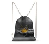 Jubonexis Hands Holding A Glowing Golden Star - Mochila de lona con cordón, ligera, deportiva, gimnasio, para hombres y mujeres