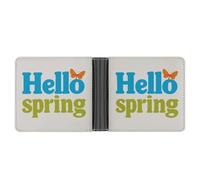 Jubonexis Hello Spring - Cartera plegable de piel sintética suave con diseño de mariposa naranja, monedero, funda para tarjetas de crédito, tarjetero duradero, billetera delgada para hombres y mujeres