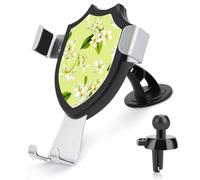 Jubonexis Jasmine Clusters on Pale Yellow-Green - Soporte para teléfono de coche, base de clip triangular, soporte de ventilación de aire, accesorios automotrices para teléfonos inteligentes de 4 a 6