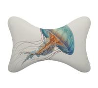 Jubonexis Juego de 2 almohadas de cuello de medusas vintage para el cuello, almohadas de viaje para el cuello, reposacabezas de automóvil, almohada de hueso para asiento de coche