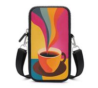 Jubonexis Kitchen Art A Coffee Cup - Bolsa cruzada para teléfono móvil con correa ajustable