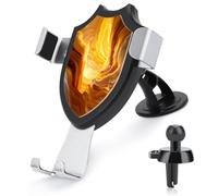 Jubonexis Layers of Gold Energy - Soporte para teléfono de coche, forma abstracta, soporte de clip triangular, soporte para rejilla de ventilación, accesorios automotrices para teléfonos inteligentes