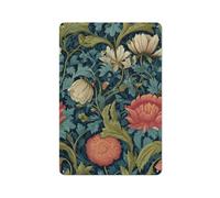 Jubonexis Letreros de metal de hojalata con flores de tulipán con vides, hojas Nouveau, decoración de pared para bar, pub, club, cafetería, habitación, granja, blanco, 30 x 20 cm