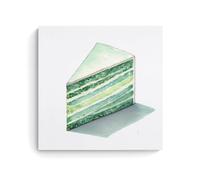 Jubonexis Lienzo decorativo triangular para pared, diseño de rebanada de tarta, cuadro estético para sala de estar, decoración de granja, 40 x 40 cm, sin marco