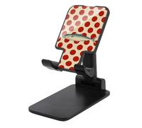 Jubonexis Mackerel on Red Polka Dot - Soporte plegable ajustable para teléfono móvil para escritorio