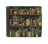 Jubonexis Magical Dark Academia - Cartera plegable de piel sintética suave con diseño de acuarela, monedero para tarjetas de crédito, tarjetero duradero, billetera delgada para hombres y mujeres