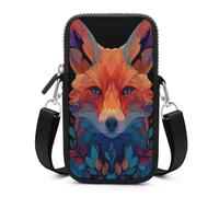 Jubonexis Magical Fox - Bolso cruzado moderno para teléfono móvil con correa ajustable, color negro