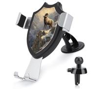 Jubonexis Majestic Sheep on Mountain Ledge - Soporte para teléfono de coche, base de clip triangular, soporte para teléfono celular, accesorios automotrices para teléfonos inteligentes de 4 a 6