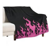 Jubonexis Manta minimalista rosa ignífuga, acogedora y duradera para dormitorio, sala de estar, sofá, cama, 50 x 60 pulgadas