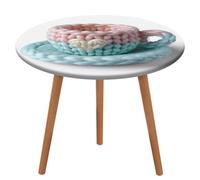 Jubonexis Mantel redondo de punto pastel, impermeable, elástico, ajustable, para picnic, camping, comedor, 50 pulgadas