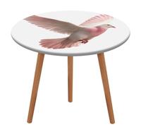 Jubonexis Mantel redondo delgado con diseño de paloma rosa en vuelo, impermeable, elástico, ajustable, para picnic, camping, comedor, 50 pulgadas