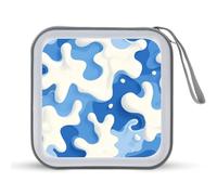 Jubonexis Milk Splash - Estuche de almacenamiento portátil con textura de ondas de agua abstractas para CD, DVD, coche, hogar, viajes