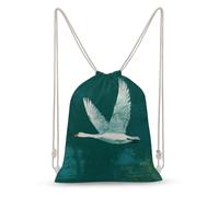Jubonexis Minimalista A Goose Flying in The Sky - Mochila de lona con cordón, ligera, deportiva, gimnasio, para hombres y mujeres