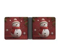 Jubonexis Monedero plegable de piel sintética suave con forma de bola de golf, muñeco de nieve, monedero, funda para tarjetas de crédito, tarjetero duradero, billetera delgada para hombres y mujeres