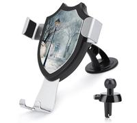 Jubonexis Old Street Lamp in The Snow - Soporte para teléfono de coche, soporte de clip triangular, base de ventilación de aire, accesorios automotrices para teléfonos inteligentes de 4 a 6 pulgadas