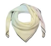 Jubonexis Pañuelo cuadrado para el pelo con fondo de arco iris azul y amarillo pastel para mujer, pañuelo de satén para el cuello