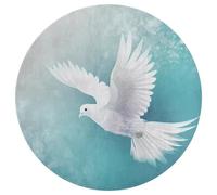 Jubonexis Peaceful Dove Flying in The Sky - Alfombra redonda grande y moderna, antideslizante, 90 cm