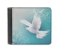 Jubonexis Peaceful Dove Flying in The Sky - Cartera plegable de piel sintética suave, monedero, funda para tarjetas de crédito, tarjetero duradero, billetera delgada para hombres y mujeres