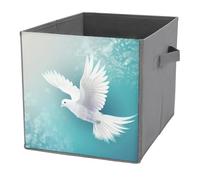 Jubonexis Peaceful Dove Flying in The Sky Cube - Cubos de almacenamiento plegables y decorativos de tela, organizadores para el hogar con asas para estantes, armario, 27 x 27 cm