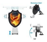 Jubonexis Phoenix Rising from Flames - Soporte para teléfono de coche, soporte triangular para teléfono celular, accesorios automotrices para teléfonos inteligentes de 4 a 6 pulgadas