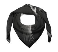 Jubonexis Phoenix Rising from The Ashes - Bufanda cuadrada para el pelo para mujer, color blanco y negro, pañuelo de satén para el cuello