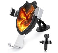 Jubonexis Phoenix Rising Mythical Bird - Soporte para teléfono de coche, soporte triangular con clip para rejilla de ventilación, accesorios automotrices para teléfonos inteligentes de 4 a 6 pulgadas