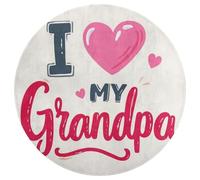 Jubonexis Phrase I Love My Grandpa - Alfombra redonda grande y moderna, antideslizante, 90 cm
