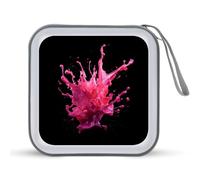 Jubonexis Pink Paint Splash - Estuche portátil para CD o DVD, para coche, hogar, viajes