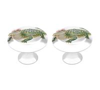 Jubonexis Pomos redondos de cocodrilo con lentes de sol con tornillos, 2 piezas, pomos de cajón para tocador, decoración para armario, hogar, oficina, cocina