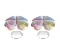 Jubonexis Pomos redondos de colores pastel suaves con diseño de hoja de trébol con tornillos, 2 unidades, tiradores de cajón para tocador, decoración para armario, hogar, oficina, cocina