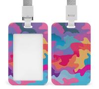 Jubonexis Portatarjetas de identificación de formas coloridas, retráctil, con clip, protector de tarjetas, placa de nombre, etiqueta de nombre para trabajo, oficina, médico, enfermera