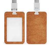 Jubonexis Portatarjetas retráctiles para tarjetas de identificación con fondo de color naranja quemado, protector de tarjetas, placa de nombre, para trabajo, oficina, médico, enfermera
