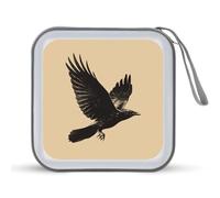 Jubonexis Raven in Flight - Estuche portátil para CD y DVD para coche, hogar, viajes