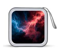 Jubonexis Red Lightning in The Sky - Estuche portátil para CD y DVD para coche, hogar, viajes